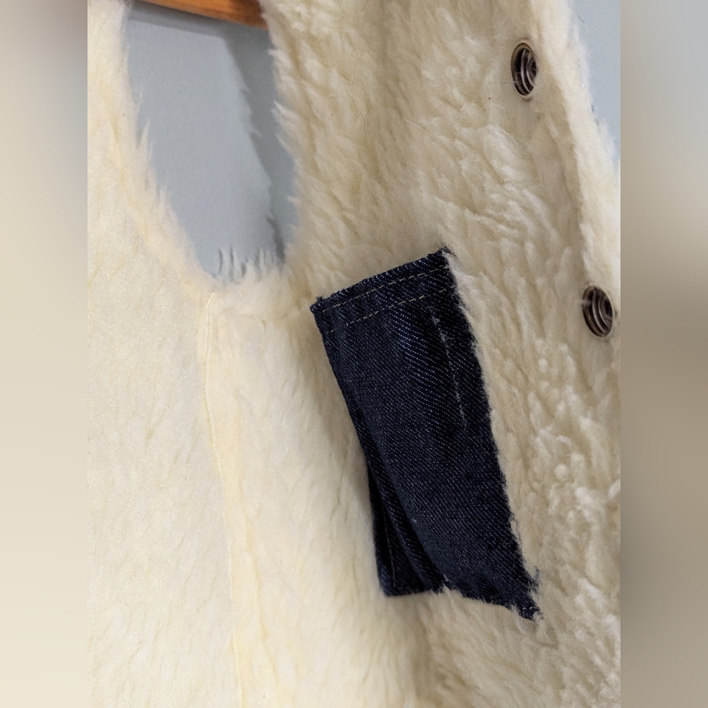Kids Denim Vest with Faux Fur Sherpa‎ Lining 2T - Picture 8 of 10